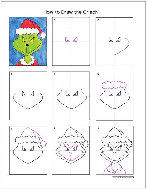 How To Draw The Grinch Printable